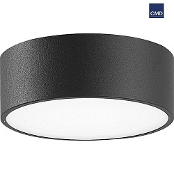 Outdoor LED wall or ceiling luminaire, IP65, round, anthracite,  15cm