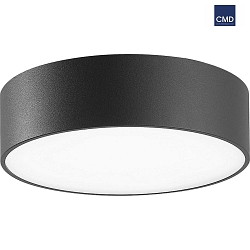 Outdoor LED wall or ceiling luminaire, IP65, round, anthracite