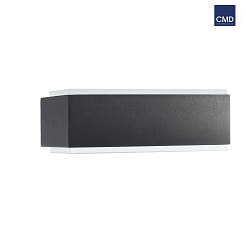 Outdoor LED wall luminaire, Up&Down, angular, IP65, 10W 3000K 800lm, anthracite