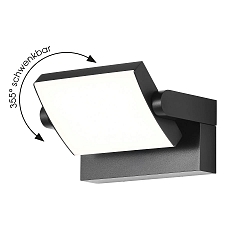 Udendørs wall luminaire CCT Switch, vipbar IP54