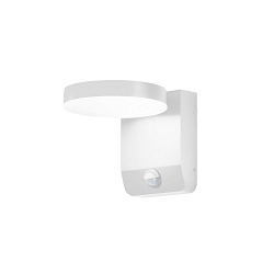 Udendørs wall luminaire CCT Switch, vipbar, med bevægelsesdetektor IP54, hvid
