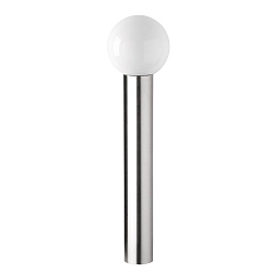 Outdoor floor luminiare  AQUA BALL, IP44, E27, stainless steel / opal glass, height 90cm