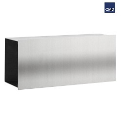 Straight newspaper compartment, 2 sides open, height 14cm, stainless steel