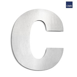 House number extension c from brushed stainless steel for numbers, height 25cm