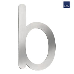 House number extension b from brushed stainless steel for numbers, height 16cm