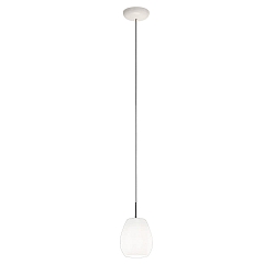 pendant luminaire BAGAN E27 IP20, mat, opal white dimmable