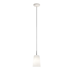 pendant luminaire MESA 1 flame E27 IP20, mat, opal white dimmable