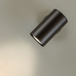 Spot TUBUS drejelig, vipbar GU10 IP20, aluminium b�rstet d�mpbar