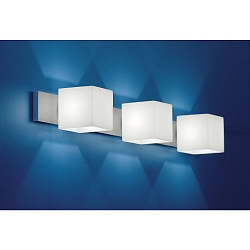 Væglampe CUBE, 3x G9, IP20, opal hvid matt