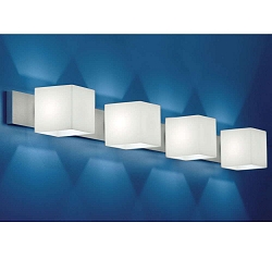 Væglampe CUBE, 4x G9, IP20, opal hvid matt
