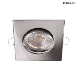 spot ALIOTH 2 square, voltage constant GU5,3 IP20, silver dimmable