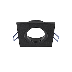 Indbygnings loftlampe SAMSOLA firkantet, svingbar GU10 / GU5.3, sort mat d�mpbar