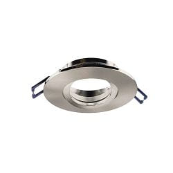 recessed spotlight SAMSOLA MAX round, swivelling IP20, silver brushed dimmable
