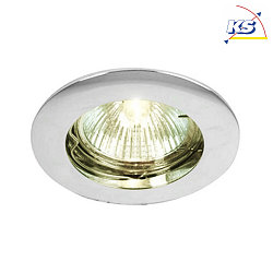 Recessed ceiling ring, IP20, Installation- 6.3cm, 12V DC, GU5.3 / MR16, max. 50W, fixed, silver