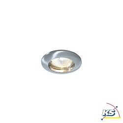 Recessed ceiling ring, voltage constant, 12V AC / DC, GU5.3 / MR16, 50W, aluminum diecast, 78mm, brushed silver