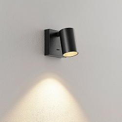 L�selampe CAN TILT SQUARE firkantet, med afbryder, kardanisk drejning GU10 IP20, sort 