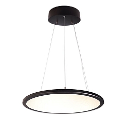 KapegoLED Pendel LED Panel gennemsigtig rund, varm hvid, sort