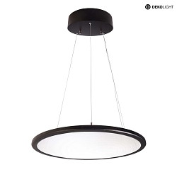 KapegoLED Pendel LED Panel gennemsigtig rund, neutral hvid, sort