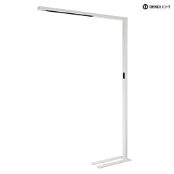 floor lamp OFFICE THREE STANDARD MOTION IP20, traffic white dimmable