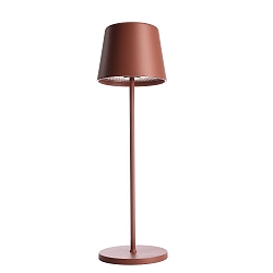 Batteri bordlampe CANIS CCT Switch, med touch-d�mper, uden oplader IP65, mat, terracotta d�mpbar