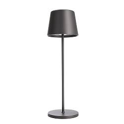 Batteri bordlampe CANIS CCT Switch, med touch-d�mper, uden oplader IP65, m�rkegr�, mat d�mpbar