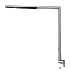 Bordlampe OFFICE THREE STANDARD MOTION up / down, med sensor, med touch-d�mper IP20, hvid aluminium d�mpbar