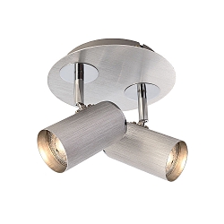 Loftlampe INDI II Spot, GU10, b�rstet s�lv