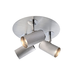 Loftlampe INDI III Spot, GU10, b�rstet s�lv