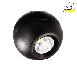 LED Loftlampe BELLATRIX, 220-240V AC / 50-60Hz, 10.8W 3000K 870lm 1450cd 40, CRi >90, drejelig, sort