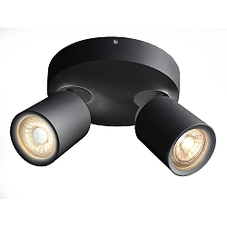 Loftlampe LIBRAE ROUND II 2-flammer, justerbar GU10 IP20, gr�, mat, kulsort d�mpbar
