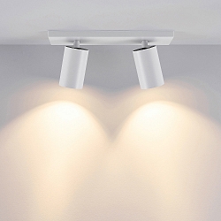 Loftlampe CAN TILT SQUARE 30.5CM 2-flammer, firkantet, kardanisk drejning GU10 IP20, hvid