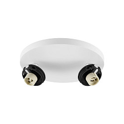 Spotlight bar CAN TILT ROUND BASE � 20CM MIX�N MATCH 2-flammer, rund, uden sk�rm, kardanisk drejning GU10 IP20, hvid