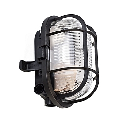V�g- / Loftlampe SYRMA, oval, 220-240V AC/50-60Hz, E27, 1x maks. 42W, sort