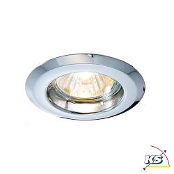 Recessed ceiling ring, fixed, voltage constant, 12V AC / DC, GU5.3 / MR16, 50W, chrome