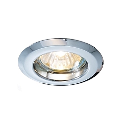 Loftmonteringsring, fast, sp�nding konstant, 12V AC / DC, GU5.3 / MR16, 50W, chrom