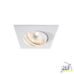 Recessed ceiling ring square, swivelling, voltage constant, 12V AC / DC, GU5.3 / MR16, 50W, white