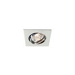 Loftmonteringsring firkantet, drejelig, sp�nding konstant, 12V AC / DC, GU5.3 / MR16, 50W, chrom