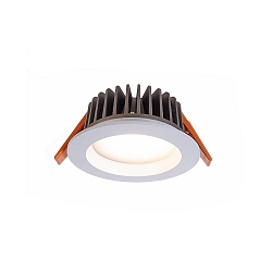 LED Loftindbygningslampe COB 95 rund, 13W, str�m konstant, 34,8V DC, 350mA, 3000K, hvid