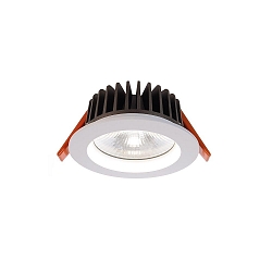 LED Loftindbygningslampe COB 95 rund, 13W, str�m konstant, 34,8V DC, 350mA, 4000K, hvid