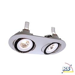 Recessed LED ceiling luminaire shop II recessed Downlight, current constant, 500 mA, 30W, 30, 4000K, silver