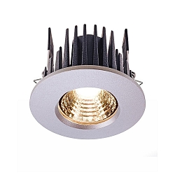 LED Loftindbygningslampe COB 68 IP65 rund, str�m konstant, 350 mA, 8W, 4200K, s�lv