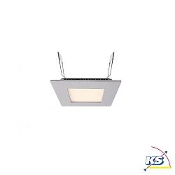 LED ceiling luminaire LED Panel square 8, current constant, 350 mA, 8W 2700K 120, silver