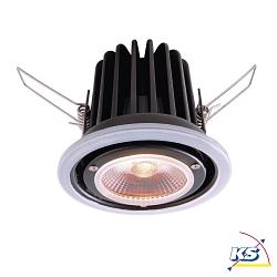 LED Loftindbygningslampe COB 68 MOOD BS-476 Brandbeskyttelse, 8W, 220-240V, 40, 2000-2800K, IP65, sort