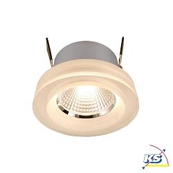 LED Loftindbygningslampe COB 68 ACRYL, 6,5W, 30, aluminium, slv, satin, 2700K