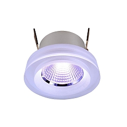 LED Loftindbygningslampe COB 68 ACRYL, 8W, 24V DC, 45�, RGB, IP20, s�lv