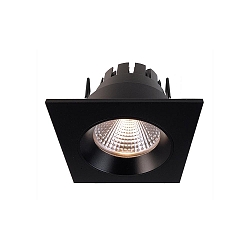 KapegoLED Loftmonteringsring Orionis, firkantet, str�m konstant, 17-19V DC, 350mA, 6.5W, varm hvid, sort mat