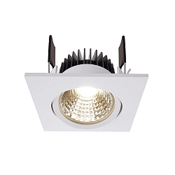 LED Loftindbygningslampe COB-68-350mA-FIRKANTET, str�m konstant, 6W, 2700K, 45�, hvid