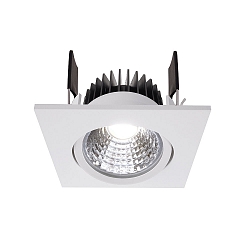 LED Loftindbygningslampe COB-68-350mA-FIRKANTET, str�m konstant, 6W, 4000K, 45�, hvid