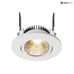 Recessed LED ceiling luminaire COB-68-24V-ROUND, voltage constant, 8.5W, 2700K, 45, white