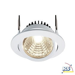 LED Loftindbygningslampe COB-95-24V-RUND, spænding konstant, 12W, 4000K, 45°, hvid